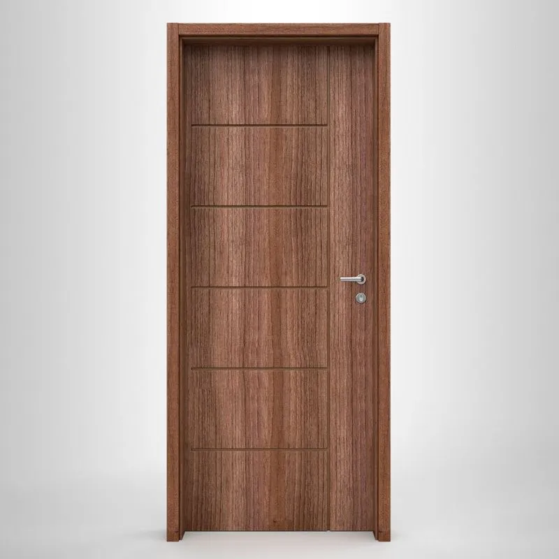 Folha de Porta Frisada Eucaplac Elegance Noce Ebano Núcleo Vazado 82 (L)