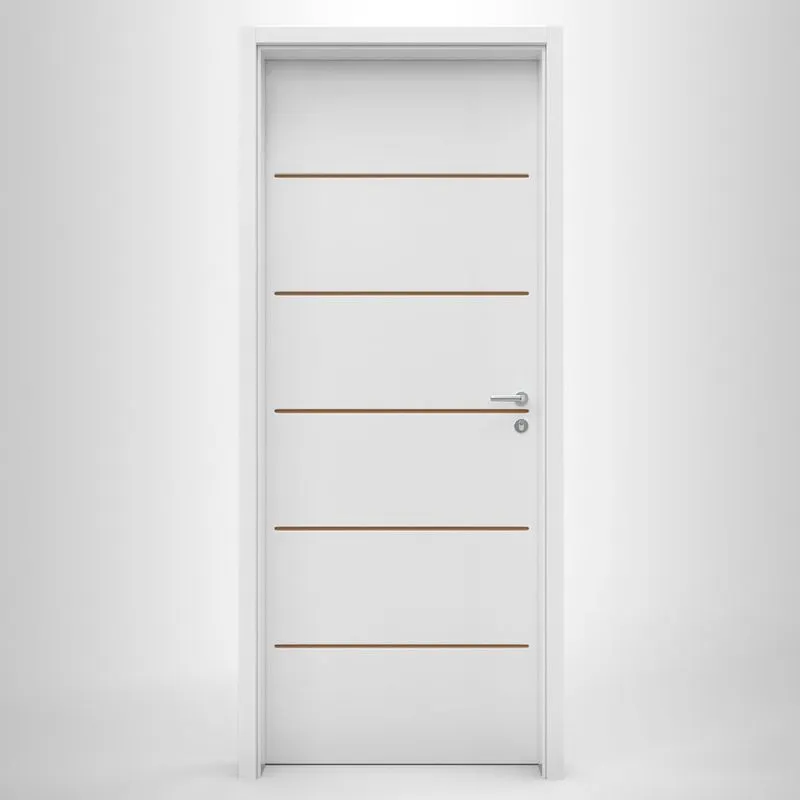 Folha de Porta Frisada Eucaplac Residence Branco Max Núcleo Vazado 72 (L)