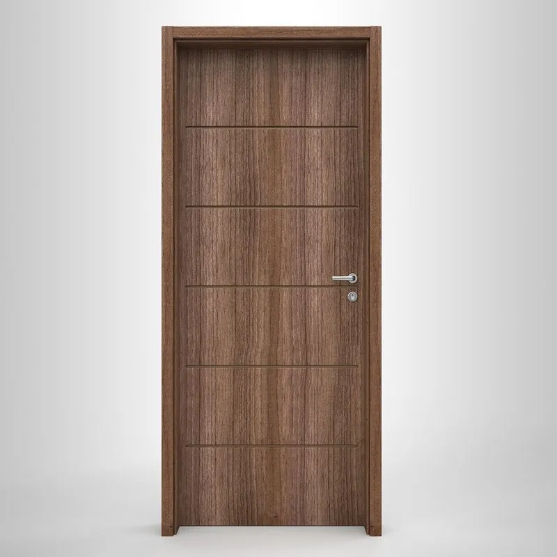 Folha de Porta Frisada Eucaplac Residence Noce Ebano Núcleo Vazado 82 (L)