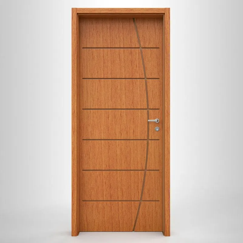 Folha de Porta Frisada Eucaplac Tivoli Nogal Mel Núcleo Sólido 80 (L)
