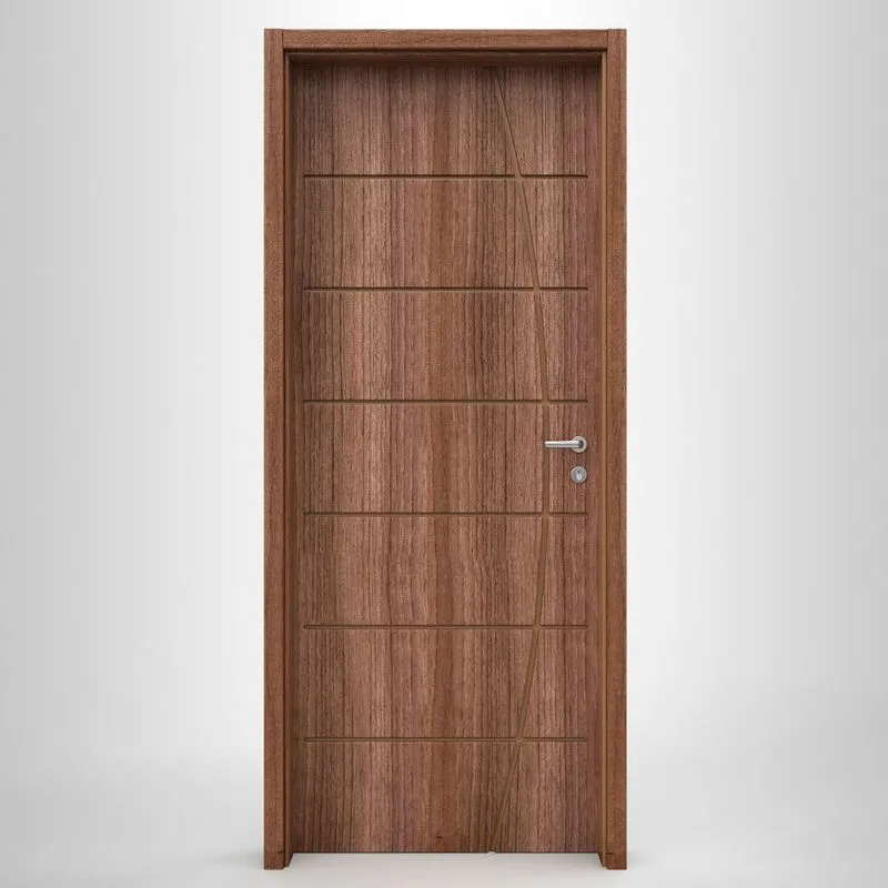 Folha de Porta Frisada Eucaplac Tivoli Noce Ebano Núcleo Sólido 90 (L)