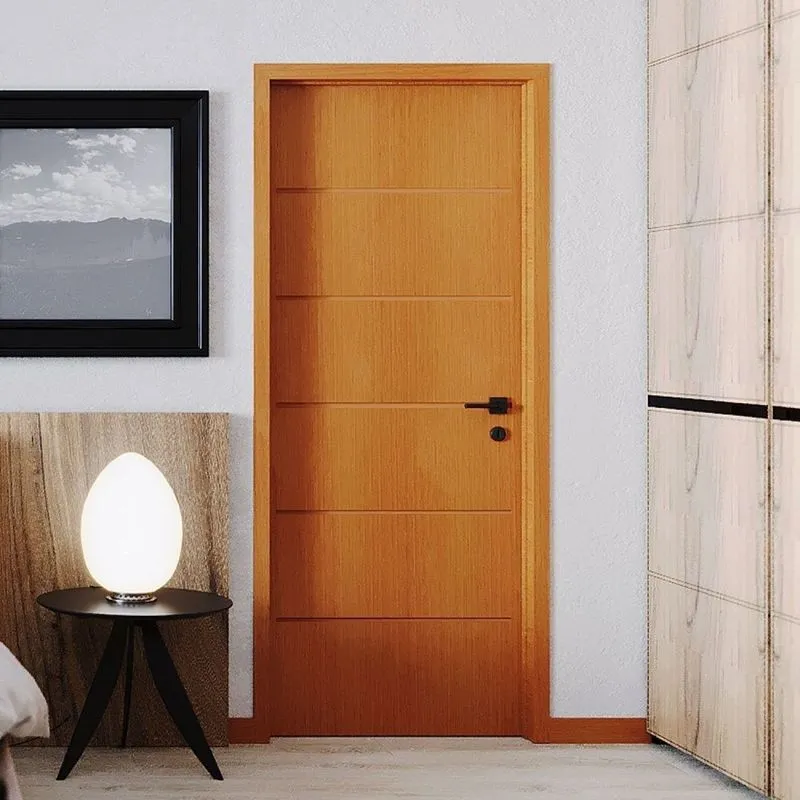 Folha De Porta De Madeira 210x82cm Espessura 3,5cm Mso Eucaplac Frisada Residence Eucatex Nogal Mel