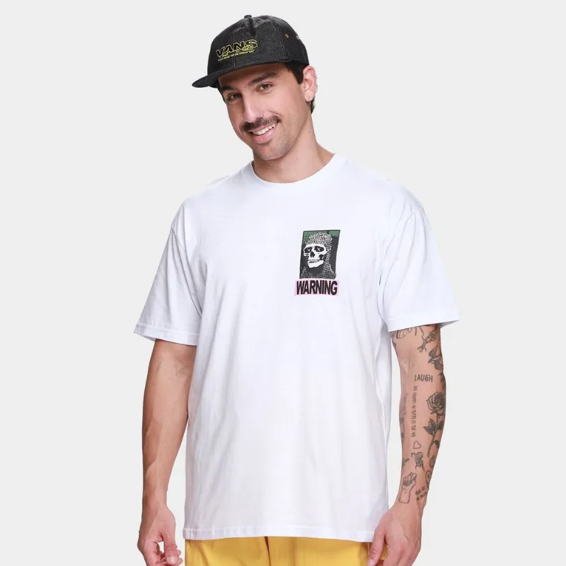 Camiseta Vans Warning Signs 4 Life Masculina - Masculino - Branco