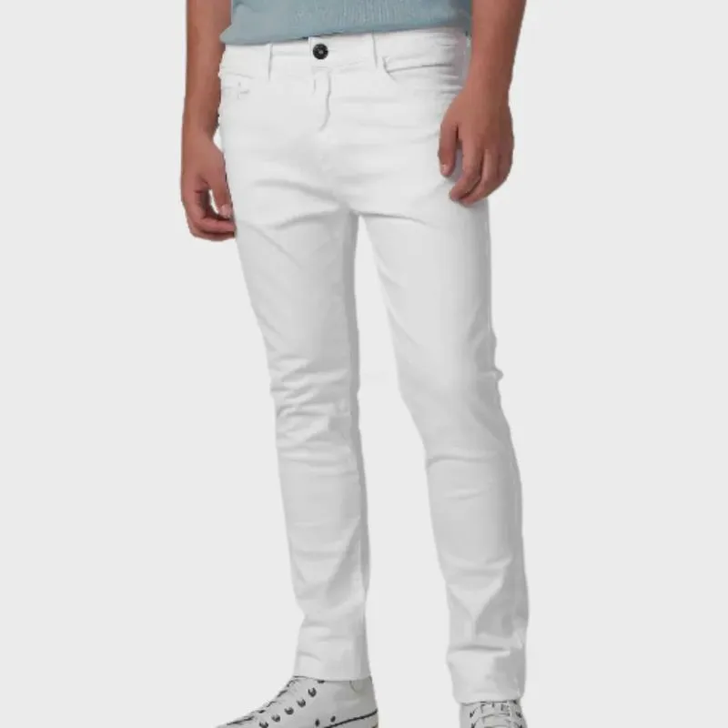 Calça Masculina Slim Fatal Sarja Color Branca 22946