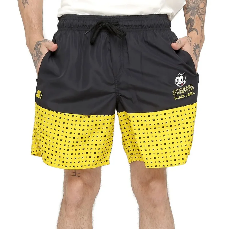 Shorts Starter Gato Félix - Masculino - Preto