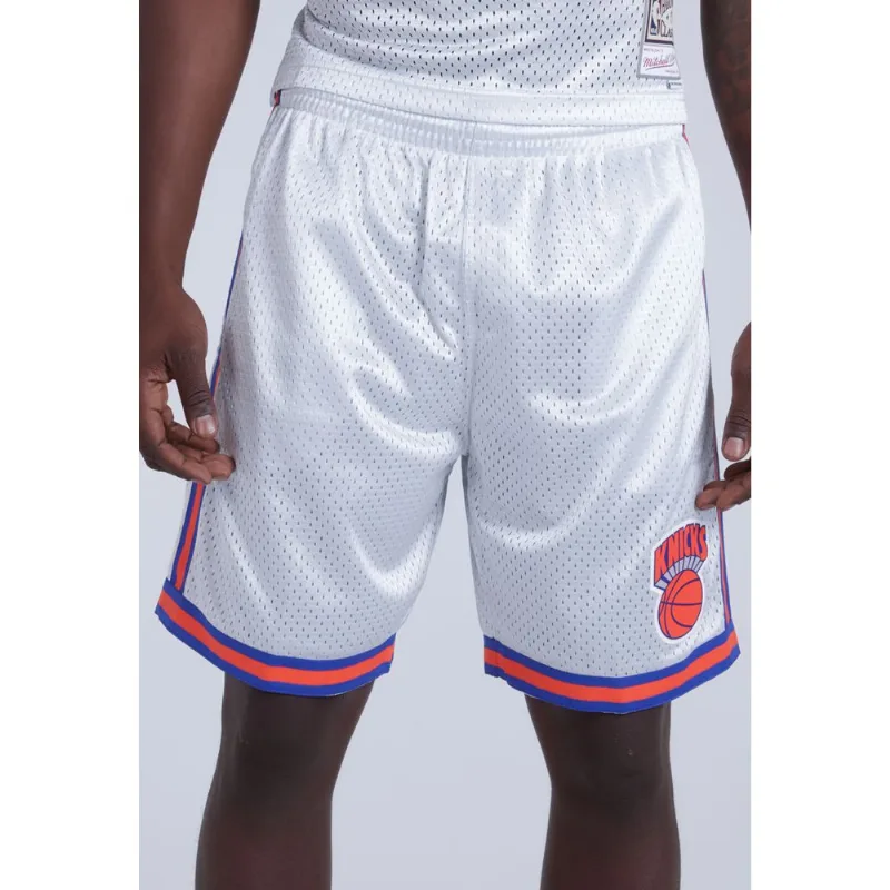 Shorts Mitchell & Ness Swingman New York Knicks Cinza Metálico - GG