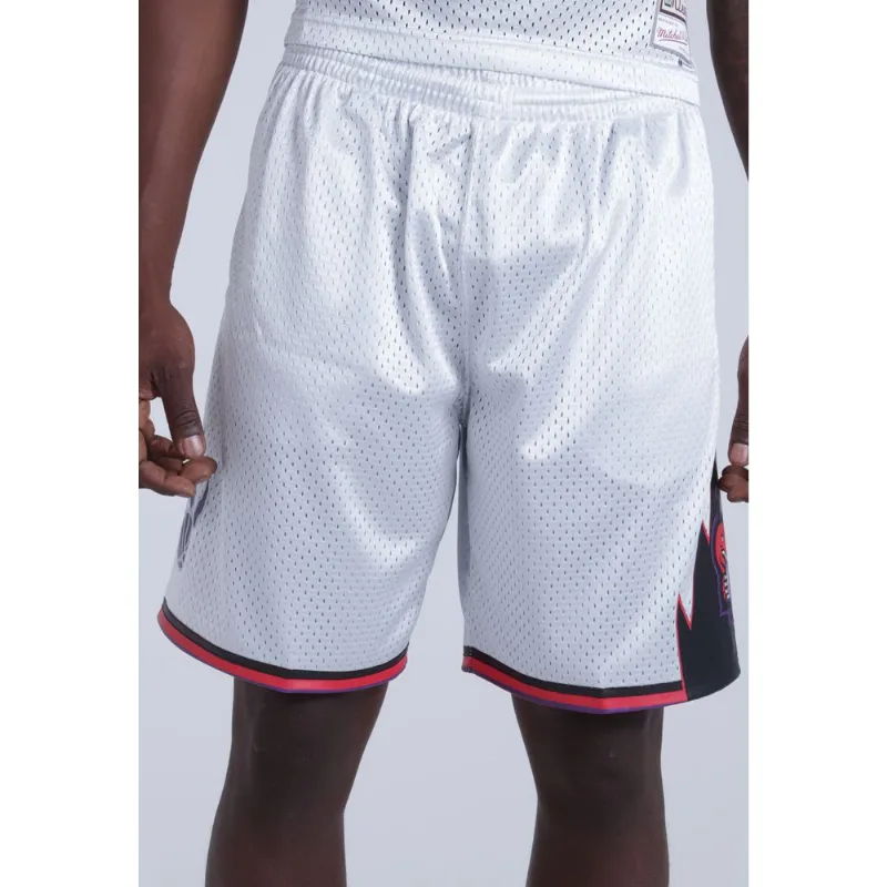 Shorts Mitchell & Ness Swingman Toronto Raptors Cinza Metálico - XGG