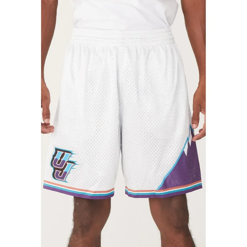 Shorts Mitchell & Ness Swingman Utah Jazz Cinza Metálico - G