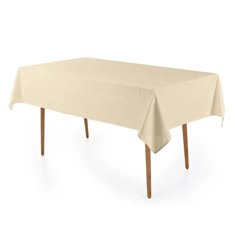 Toalha Mesa Retangular Jacquard Melli 140X210Cm Natural