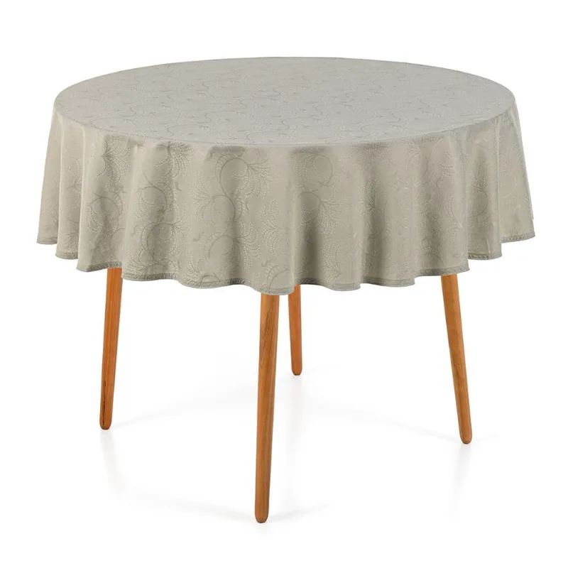 Toalha de Mesa Redonda Melli Cinza - Karsten