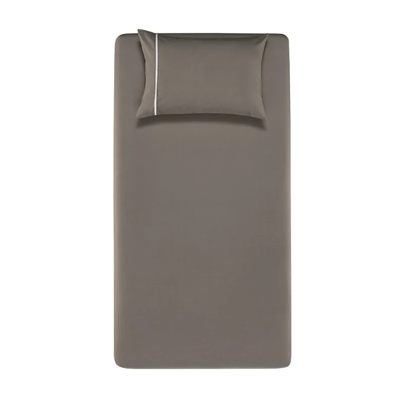Jogo De Cama Noah Grafite Branco Solteiro - Karsten