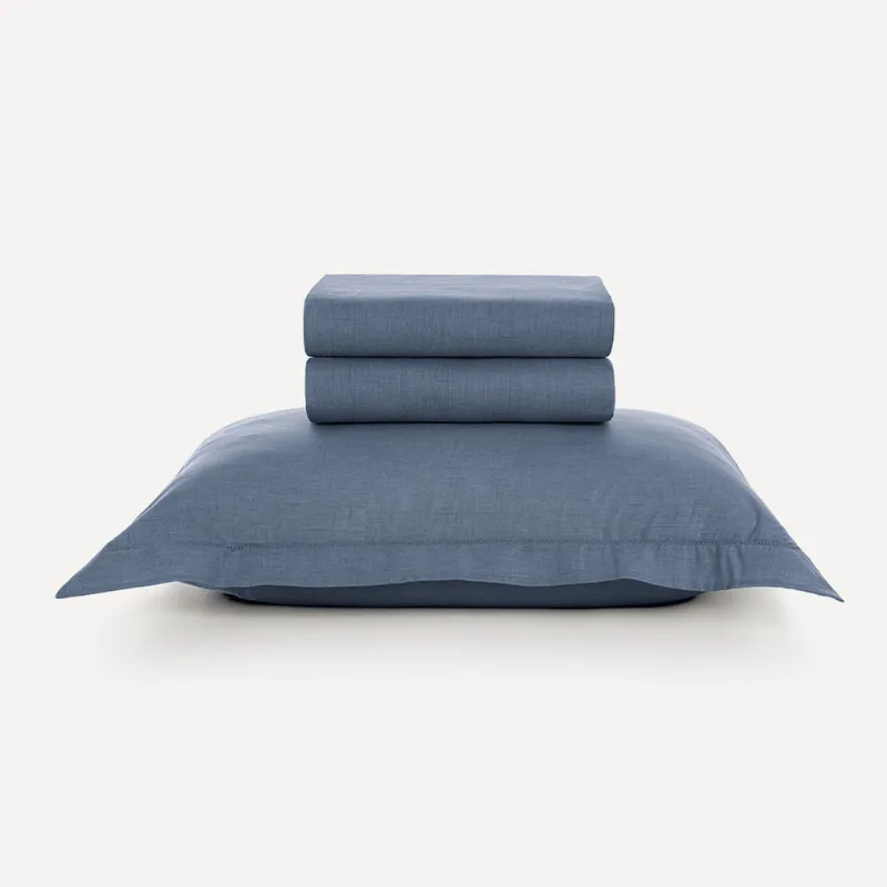 Jogo de Cama Solteiro 100% Algodão Tesso Marinho