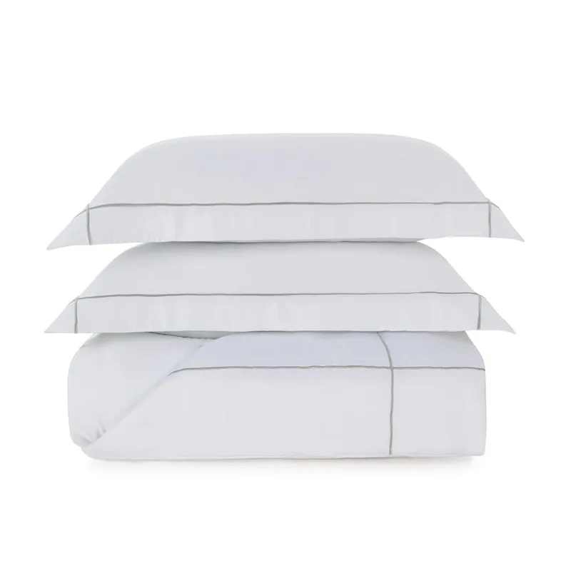 Jogo de Colcha King 300 fios Bambu Girelli Branco/Platino