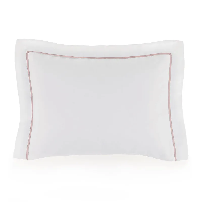 Fronha avulsa Baby 100% Algodão Egípcio Dolce Branco/Rosa