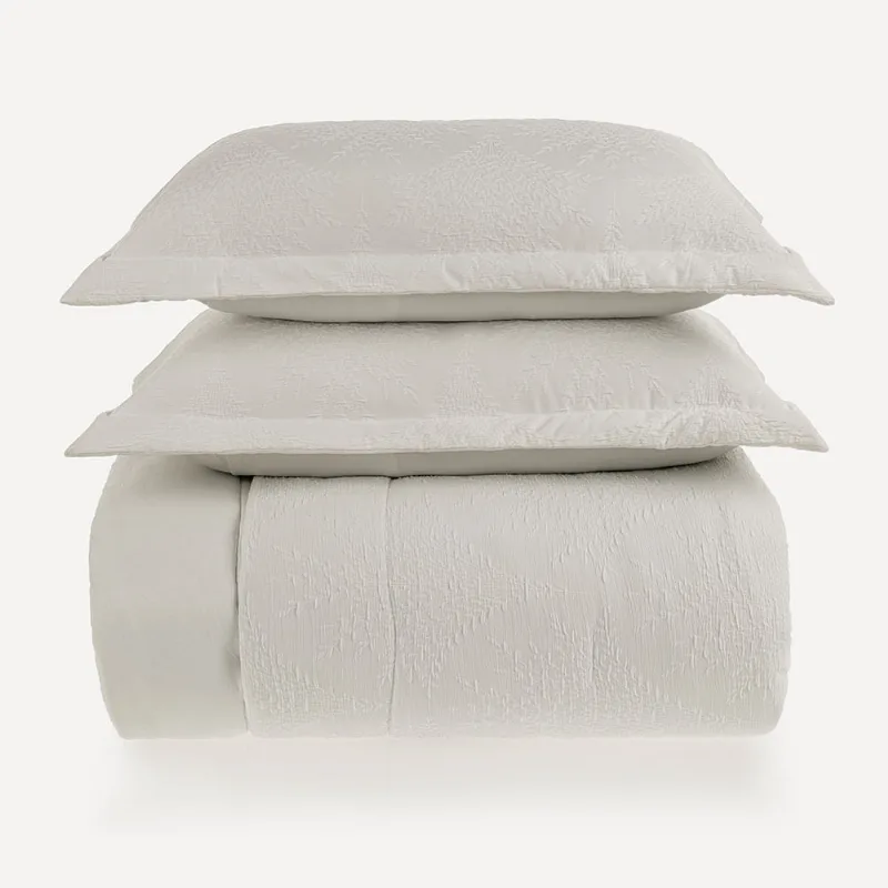Colcha Super King com 2 Porta-travesseiros Vittoria Branco
