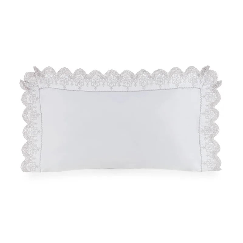 Super Fronha avulsa 300 Fios Ricami Branco/Rose