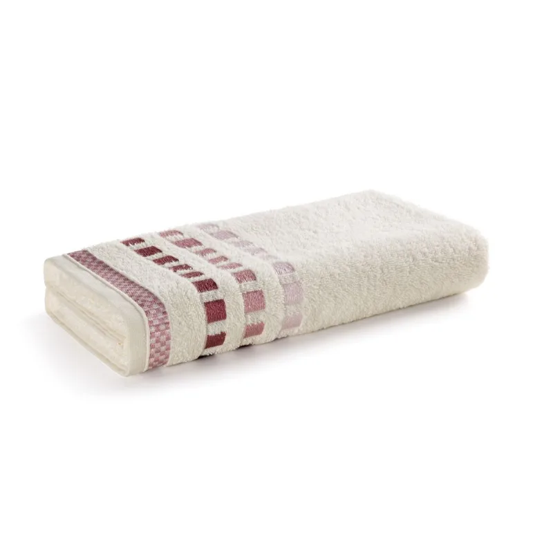 Toalha de Banho Karsten Calera Ivory com Rosa