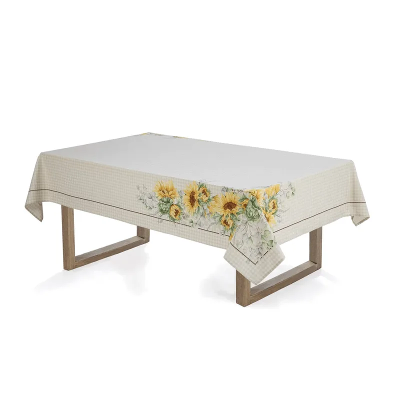 TOALHA MESA 100% ALGO 1,40X2,50 FLOR DO SOL
