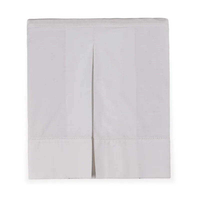 Saia para Cama Box Queen 100% Algodão Tullia Branco/Branco