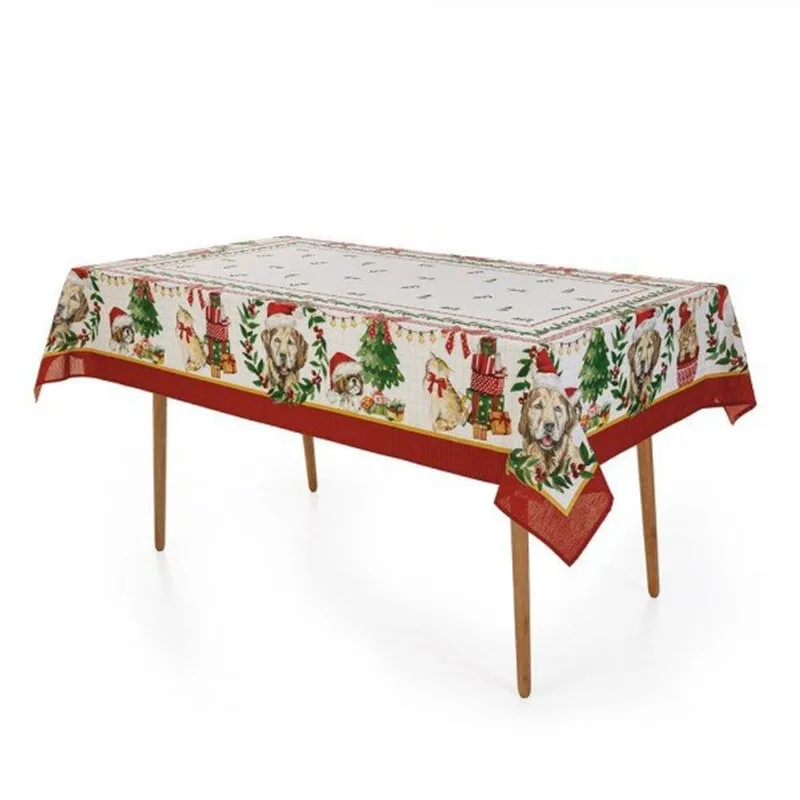 Toalha de Mesa Retangular 8 Lugares Pet Natalino Karsten