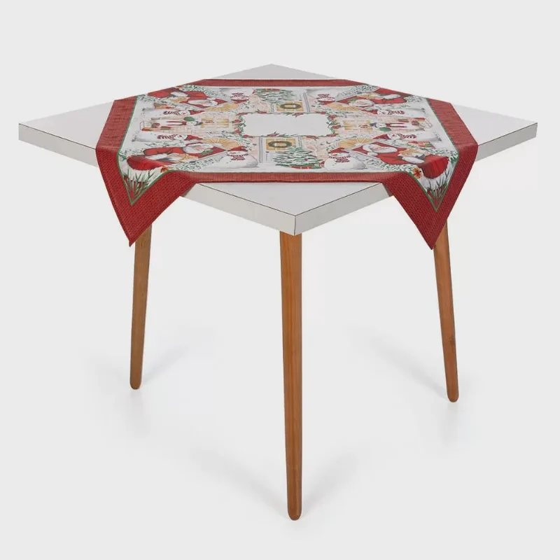 Toalha Centro de Mesa Karsten 78cmx78cm Natal Vila Especial