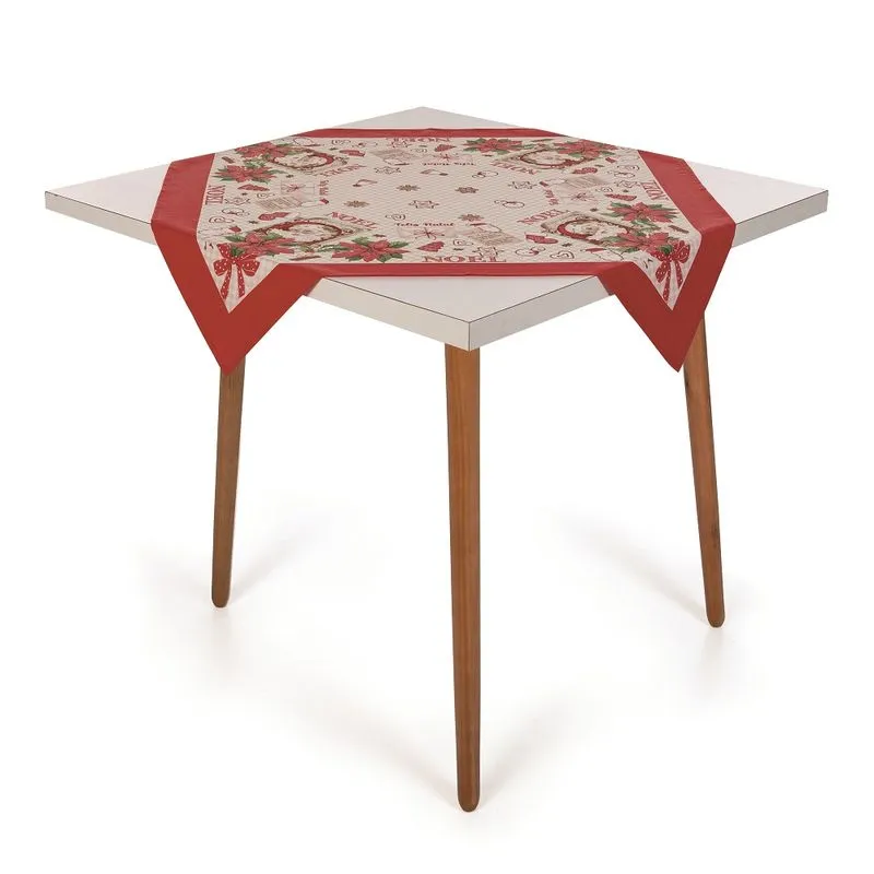 TOALHA DE MESA 78X78 RECEITA DO NOEL