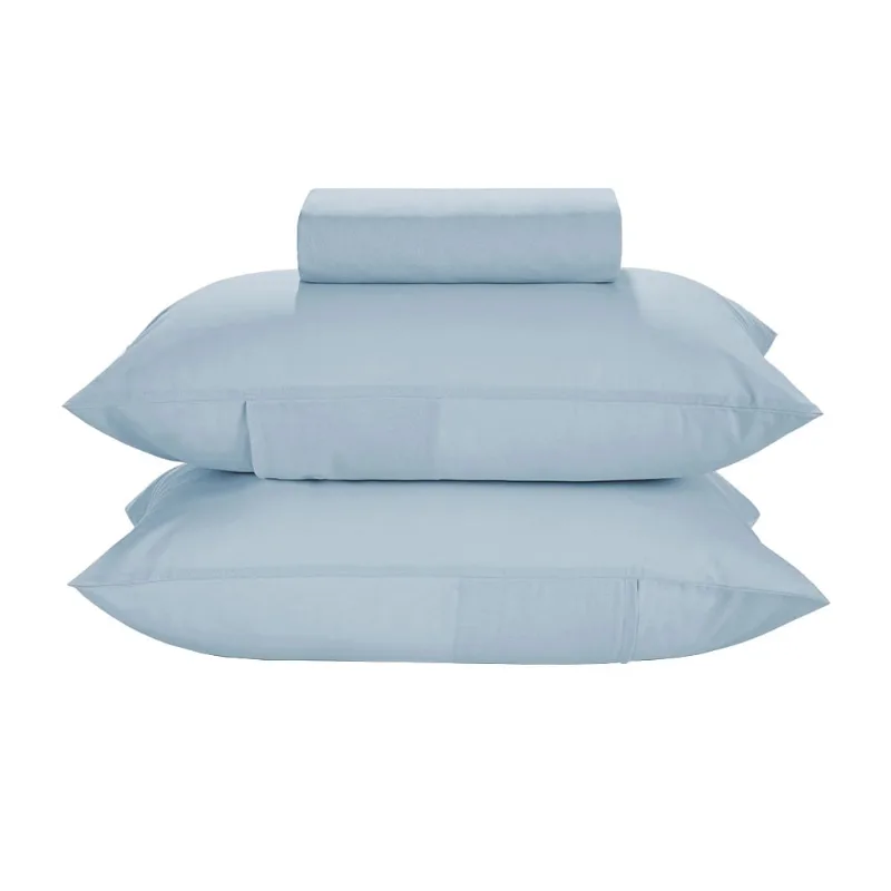 Jogo de Cama Queen Karsten Nuance 100% Algodão Azul Celeste 3 Peças