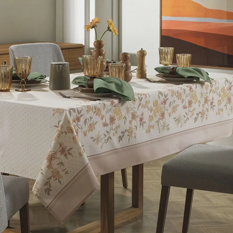 Toalha de Mesa Karsten Retangular 8 Lugares Sempre Limpa Lucila - Karsten