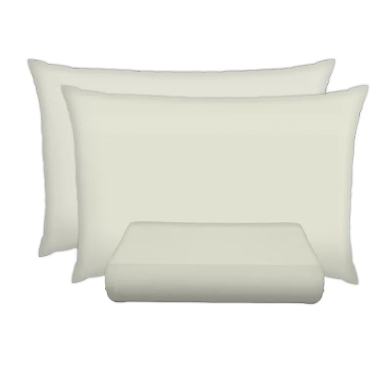 Jogo de Cama Casal Karsten Matriz 100% Algodão Bege 3 Peças