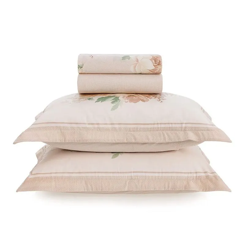 Jogo de Cama Queen 180 Fios 100% Algodão Tassia Rose Karsten