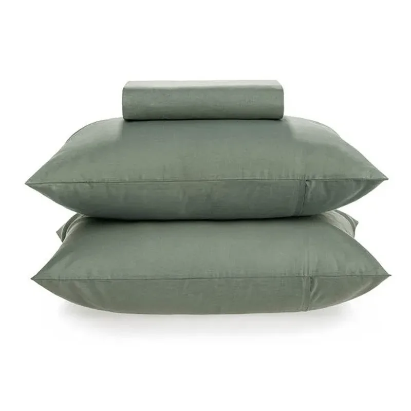 Jogo de Cama Percal 150 Fios Liso 3 Pcs King Verde
