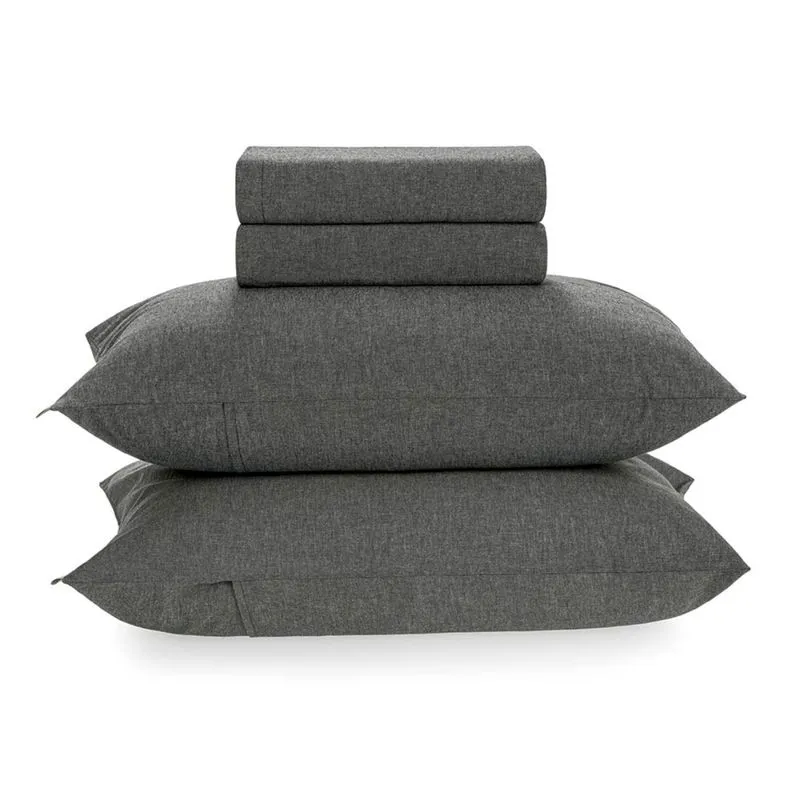 Jogo de Cama Queen 160 Fios Percal Karsten Robin Cinza