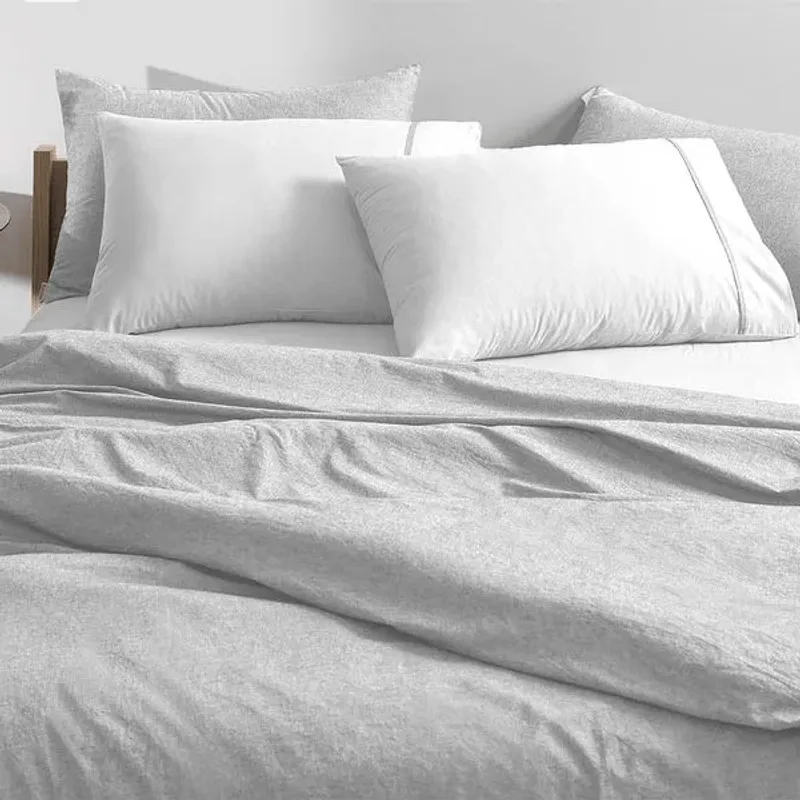Jogo de Cama Percal 180 Fios Liam Solt 2 Pcs Branco/castor
