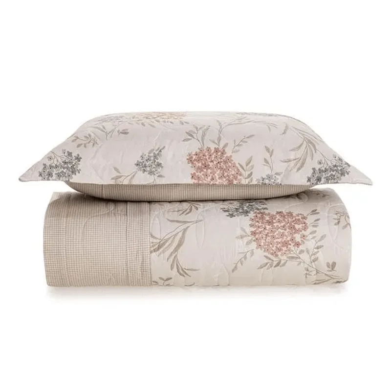 Colcha Com Porta Travesseiro 180 Fios Solteiro Verbena