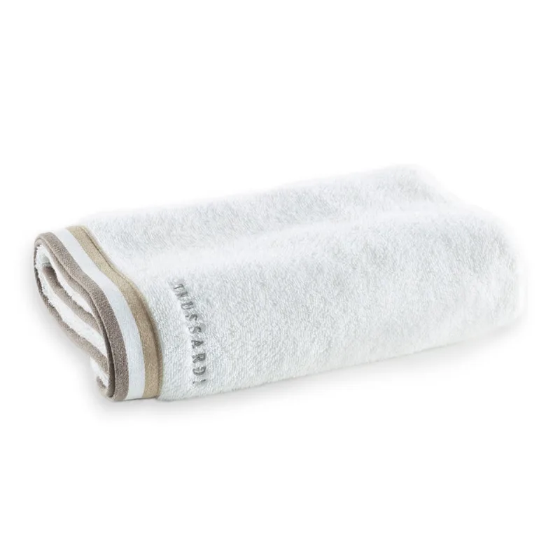 Toalha Banhão Trussardi Montello Branco/Bege