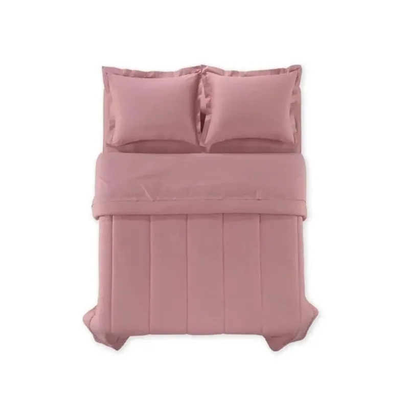 Edredom Queen 180 Fios Percal 100% Algodão Liss Rosa Karsten