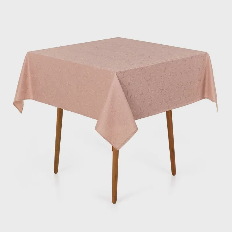 Toalha de Mesa Quadrada 4 Lugares Karsten Melli Rosa