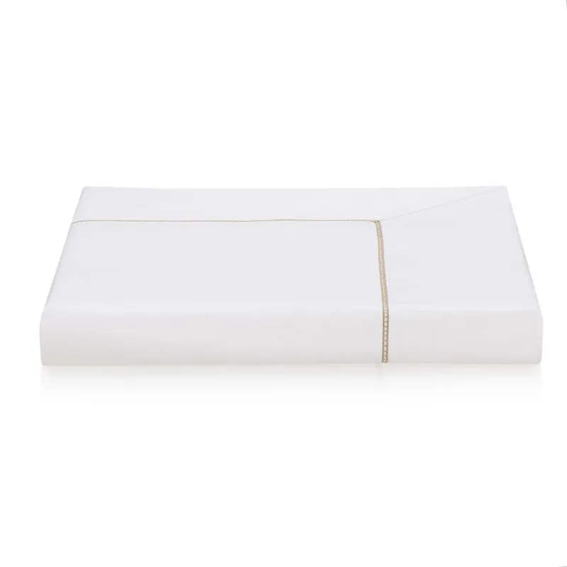 Duvet Queen 100% Algodão Egípcio 300 fios Portello Branco/Legno