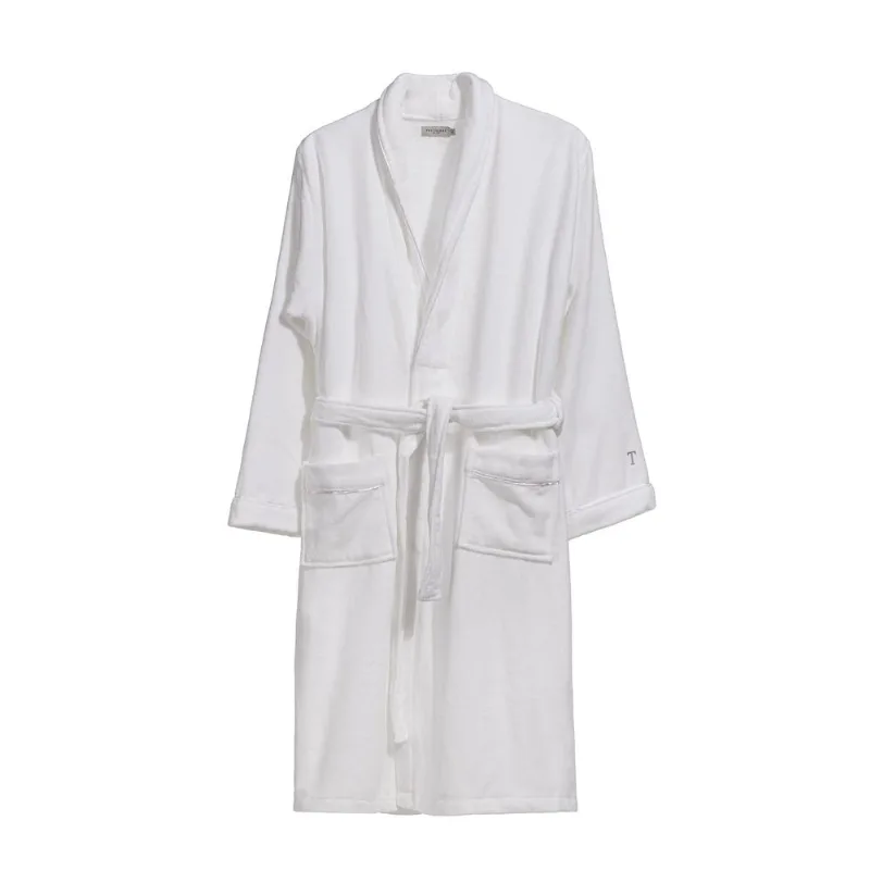 Roupão 100% Algodão Masculino Barone Branco G