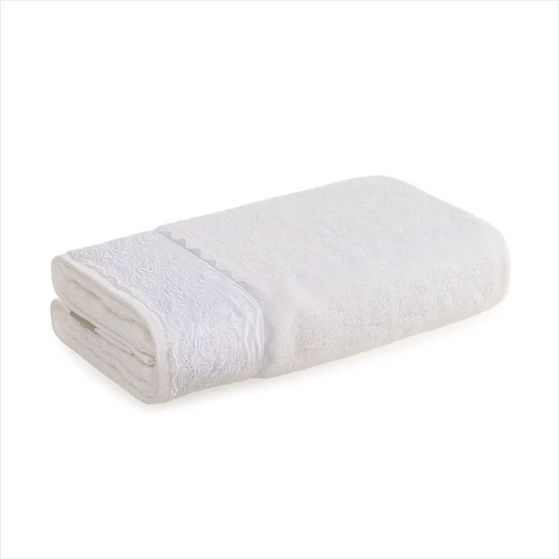 Toalha de Banho Branco Bordado Antonia - Karsten