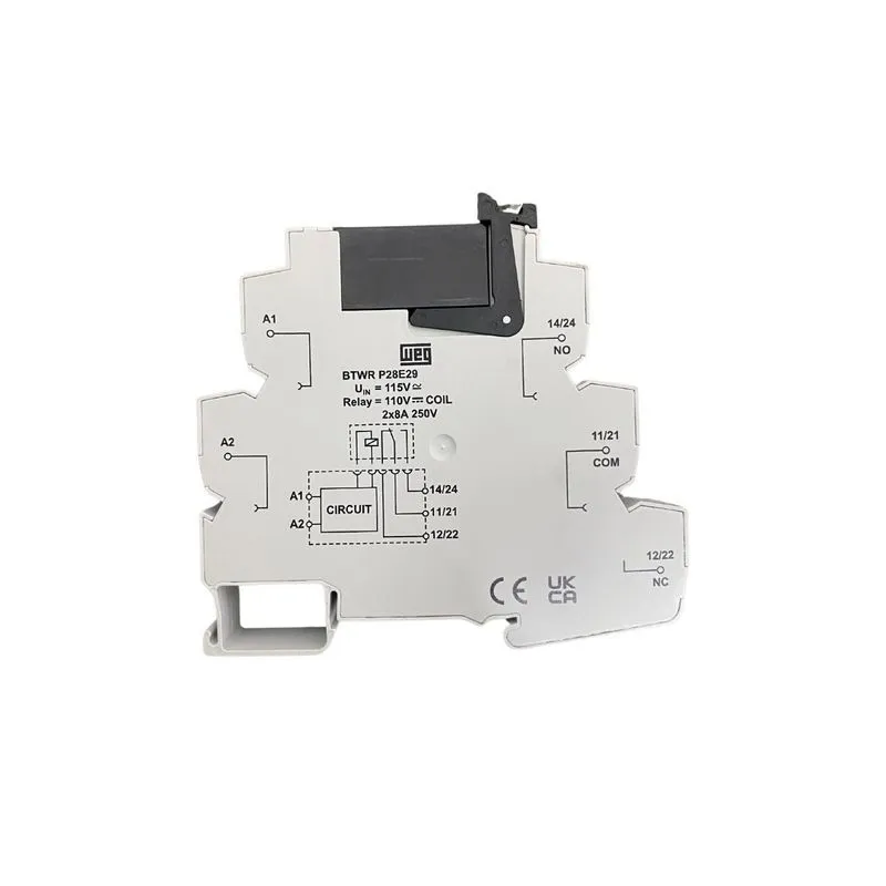 Borne Rele De Interface Btwr P28e29 2naf 8a 110vca Cinza Weg