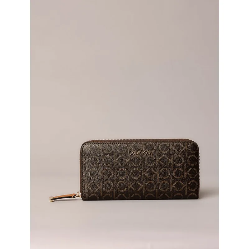 Carteira Feminina Zíper Monograma Calvin Klein - Marrom Carteira Feminina Zíper Monograma Calvin Klein Marrom u
