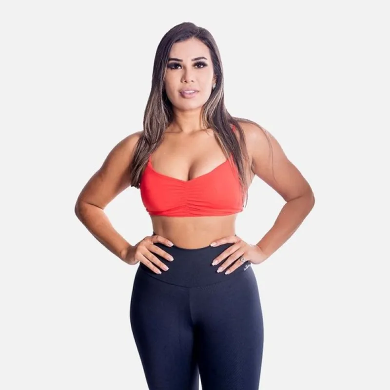 Top Caju Brasil Classic Up Vermelho Feminino Fitness Treino G G / Vermelho