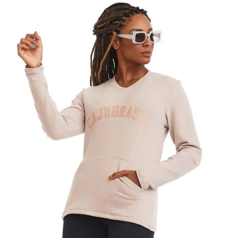 Moletom Caju Brasil Perfect Harmonia Rosê Feminino Fitness G P / Rosé - CAJU BRASIL