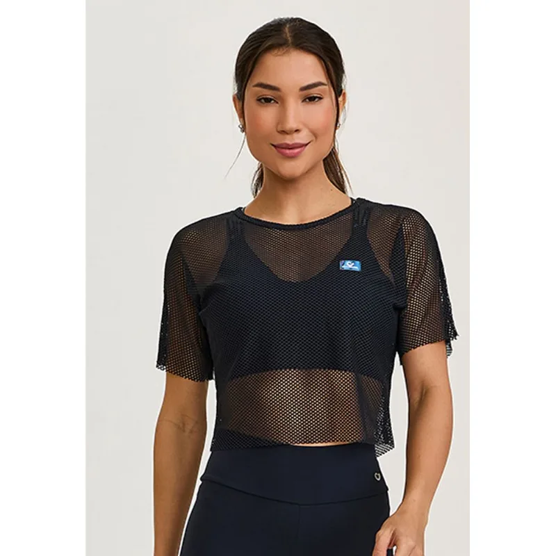 CROPPED TELA CLASSICO PRETO CAJUBRASIL - GG