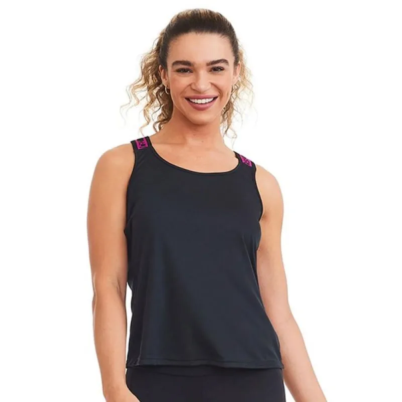 Regata Caju Brasil Gorgeous Preto & Rosa Feminino Fitness P G / Preto