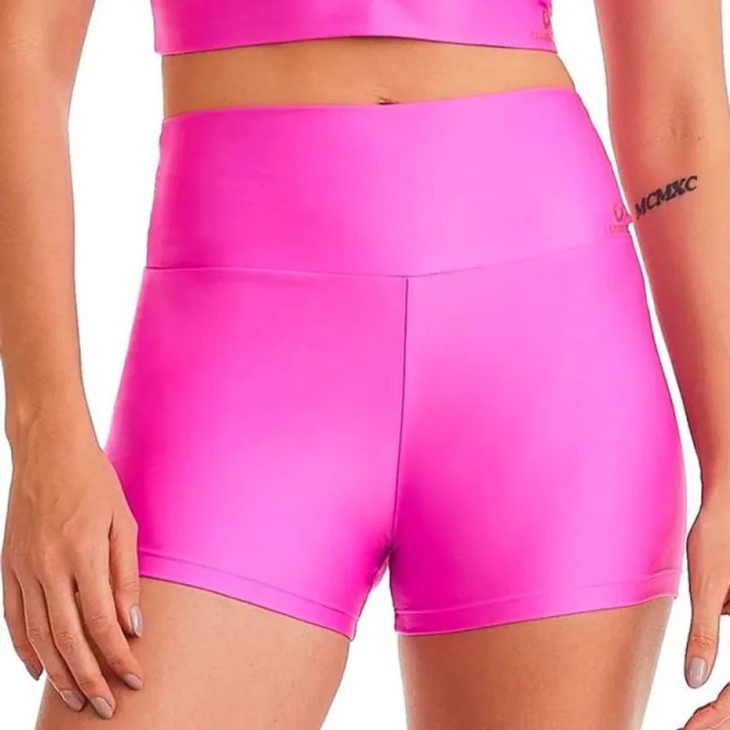 Short Caju Brasil Atletika Classico Pink Feminino Fitness P G