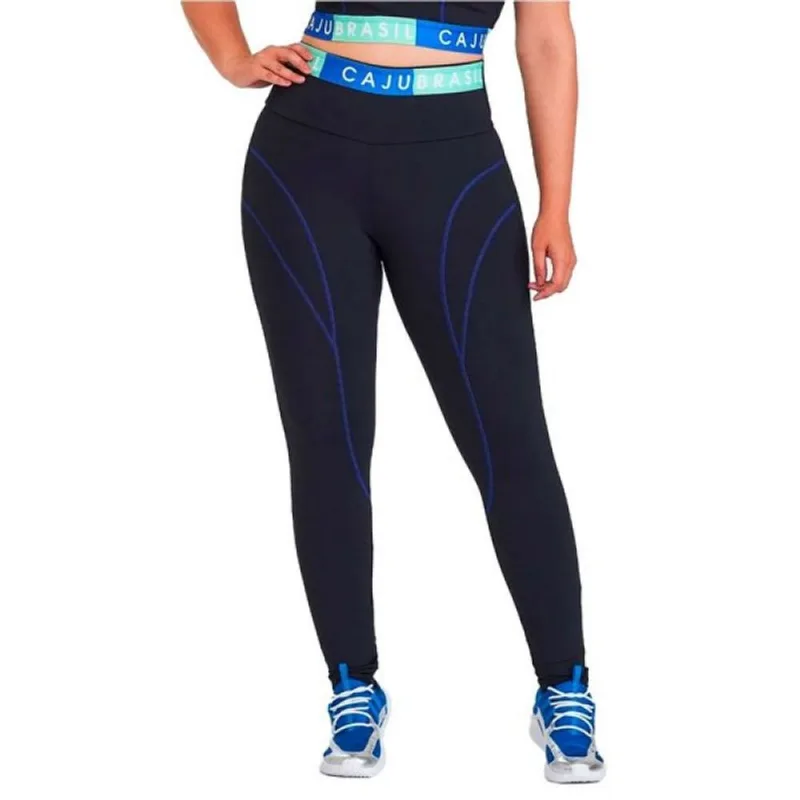 Calça Legging Caju Brasil Emana Preto Feminino Fitness P EEG / Preto