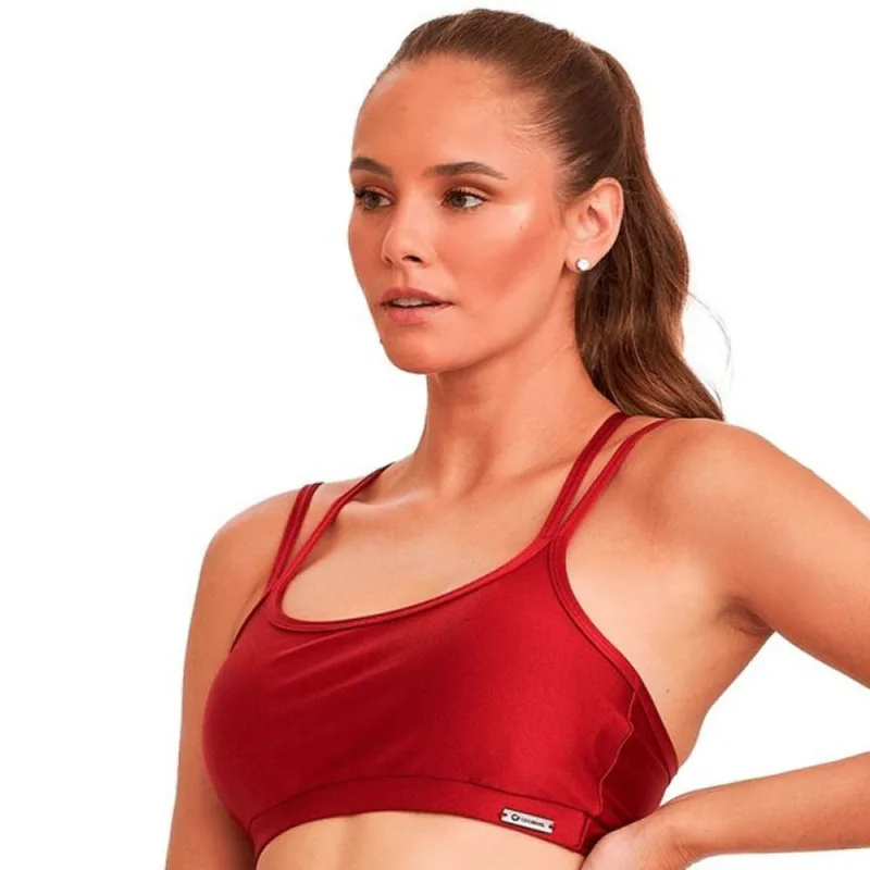 Top Caju Brasil Atlanta Classic Vermelho Feminino Fitness G P / Vermelho