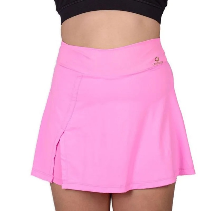 Short Saia Caju Brasil Classic Rosa Glossy Feminino Fitness P G / Rosa